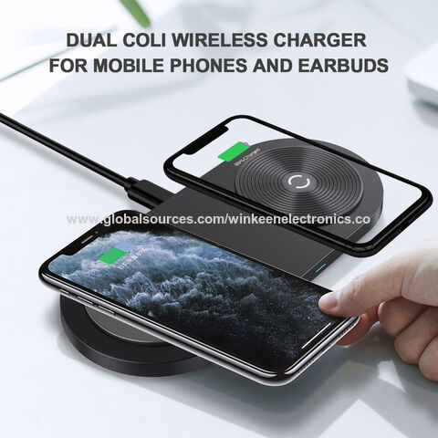  2 in 1 Wireless Charger, 15W Dual Wireless Charging