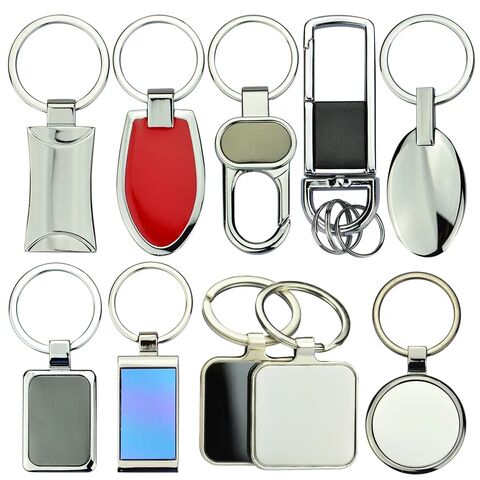 Wholesale! Sublimation Key Rings Blank White Get Metal Single Side