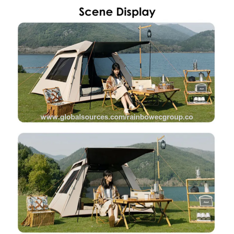 Barraca de Camping Automática Grande para 3-5 Pessoas, Impermeável, Pop Up, Portátil, Espessa, Proteção Solar, Ideal para Viagens e Piqueniques