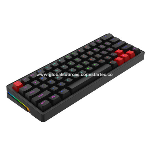 Clavier Mécanique Noir À 64 Touches, Clavier D'Ordinateur Mécanique Prenant  En Charge Trois Modes De Connexion, Clavier Sans[u4348] - Cdiscount  Informatique