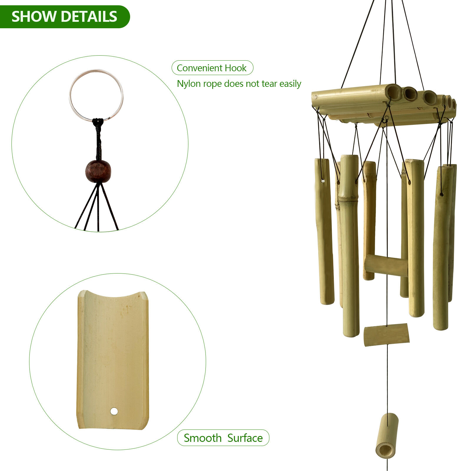 Bulk Buy China Wholesale Wood Bamboo Wind Chimes, Deep Tone Bamboo Wind ...