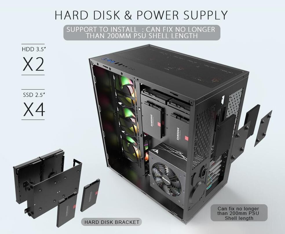 Factory Cabinet Desk Cpu Oem Atx Computer Gaming Tower Case Gamer Pc ...