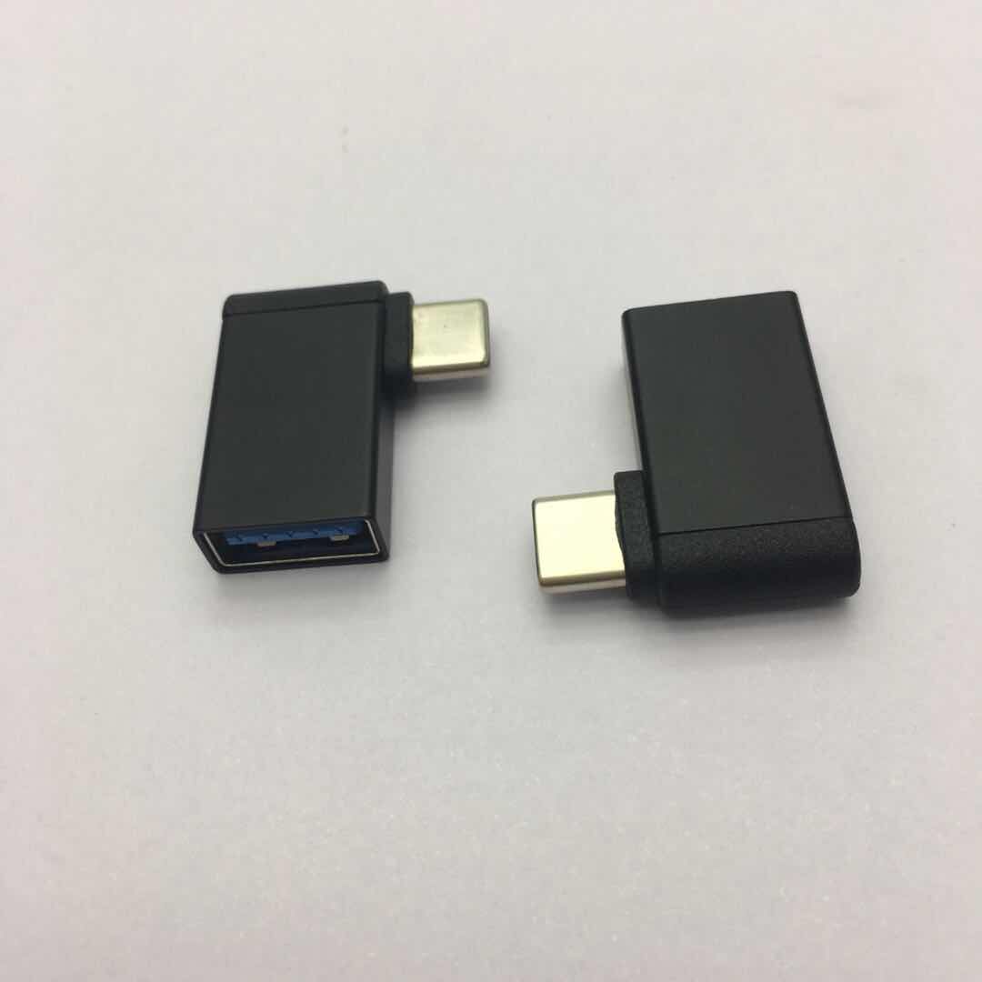 Adaptador OTG tipo C de ángulo recto, USB C hembra a micro USB macho OTG  (sobre la marcha), convertidor de sincronización de datos de carga para