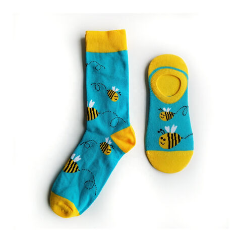 Sell like hot cakes New arrival crew socks same pattern sets novelty funny Happy men Fashion socks