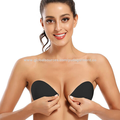 Strapless Bra Customized Sticky Seamless Bra Push-up Nipple Cover - Buy  China Wholesale Strapless Bra $0.56