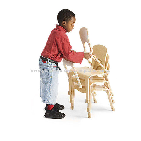 Kindergarten daycare Montessori niños sillas conjuntos muebles de madera guardería niños estudio silla