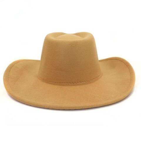 Sombrero de vaquero occidental de lana para hombre, mujer y niño, gorro de  ala ancha para