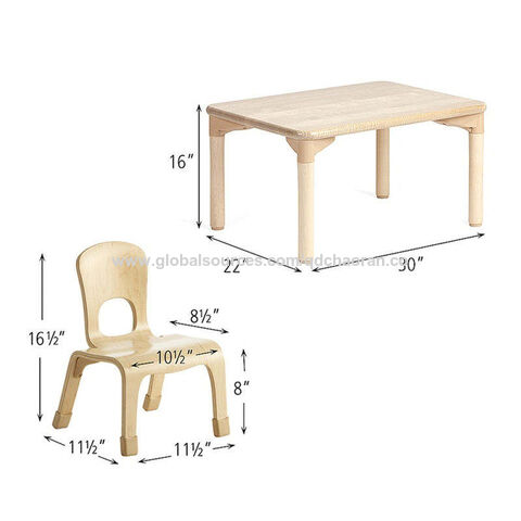 Kindergarten daycare Montessori niños sillas conjuntos muebles de madera guardería niños estudio silla