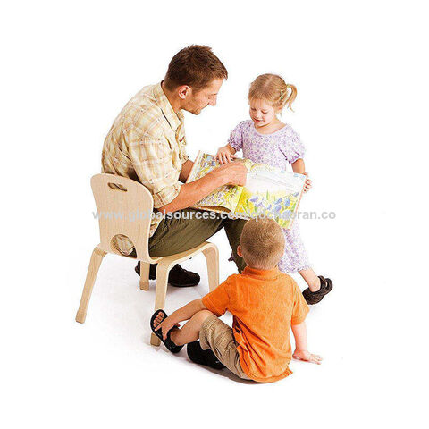 Kindergarten daycare Montessori niños sillas conjuntos muebles de madera guardería niños estudio silla