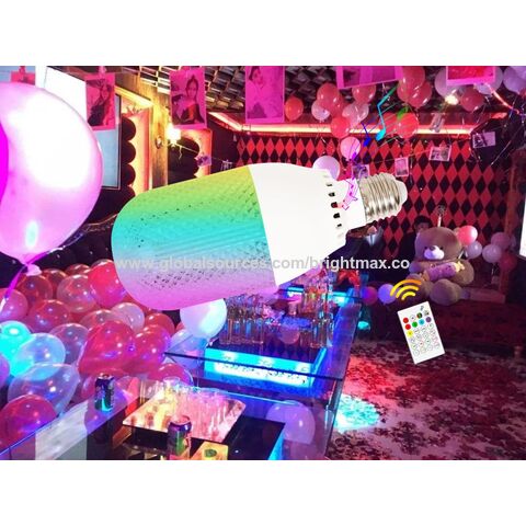 Ampoules LED Musicales Intelligentes avec Télécommande 24 Touches, Lumen à Changement de Couleur 12W E27 RGB avec Haut-Parleur d'Ampoule Musicale