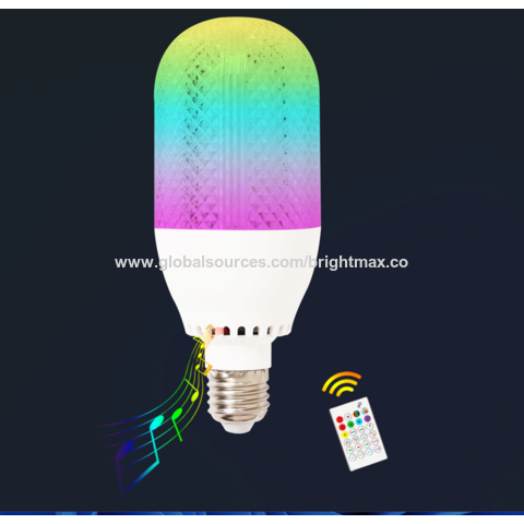 Ampoules LED Musicales Intelligentes avec Télécommande 24 Touches, Lumen à Changement de Couleur 12W E27 RGB avec Haut-Parleur d'Ampoule Musicale