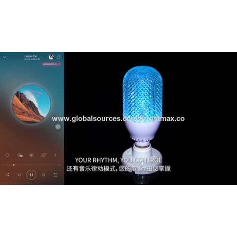 Ampoules LED Musicales Intelligentes avec Télécommande 24 Touches, Lumen à Changement de Couleur 12W E27 RGB avec Haut-Parleur d'Ampoule Musicale