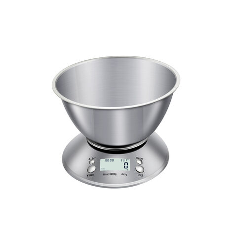 Balanza Cocina Digital 5kg, Máxima Precisión, Acero Inox