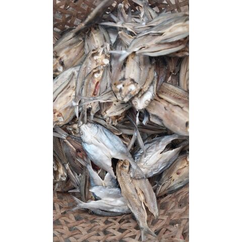 Many dried fish called stockfish for sale at european market Stock