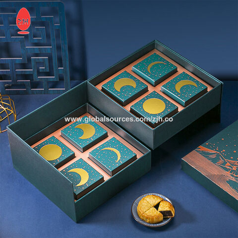 Custom Luxury Mooncake Magnetic Gift Solid Cardboard Box Packaging