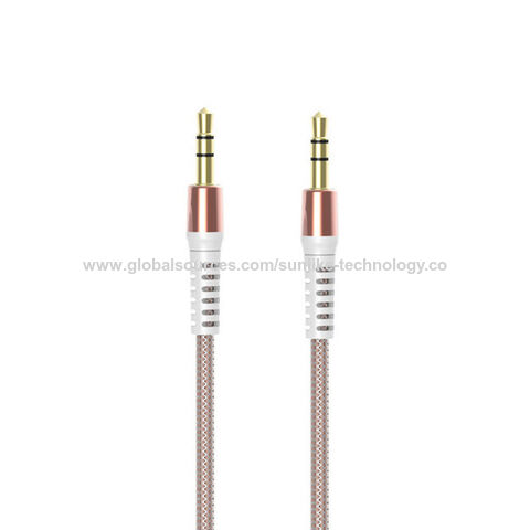 Cable Auxiliar Audio Macho A Macho 90° Estéreo Jack 3.5mm