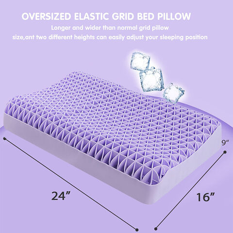 Purple Double Seat Cushion 100% Elastic Grid Ergonomic Supportive Cushion