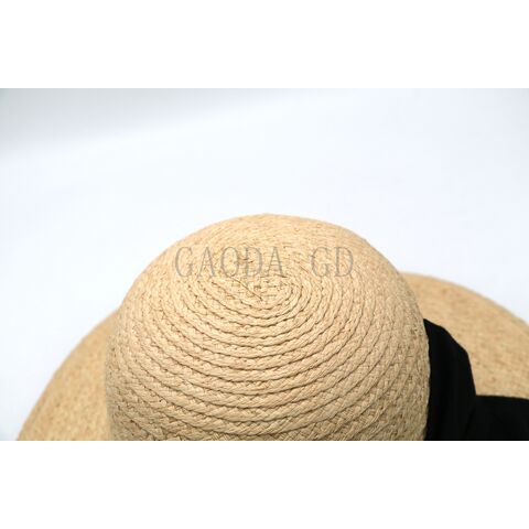Classic Straw Cloche Hat Women , Packable Straw Sun Hat,Janpan Hepburn Small Brim Cloche