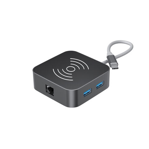 محطة إرساء متميزة متعددة الوظائف للشحن اللاسلكي و USB 3.0 HDMIPD للكمبيوتر المحمول