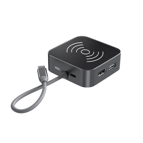 محطة إرساء متميزة متعددة الوظائف للشحن اللاسلكي و USB 3.0 HDMIPD للكمبيوتر المحمول