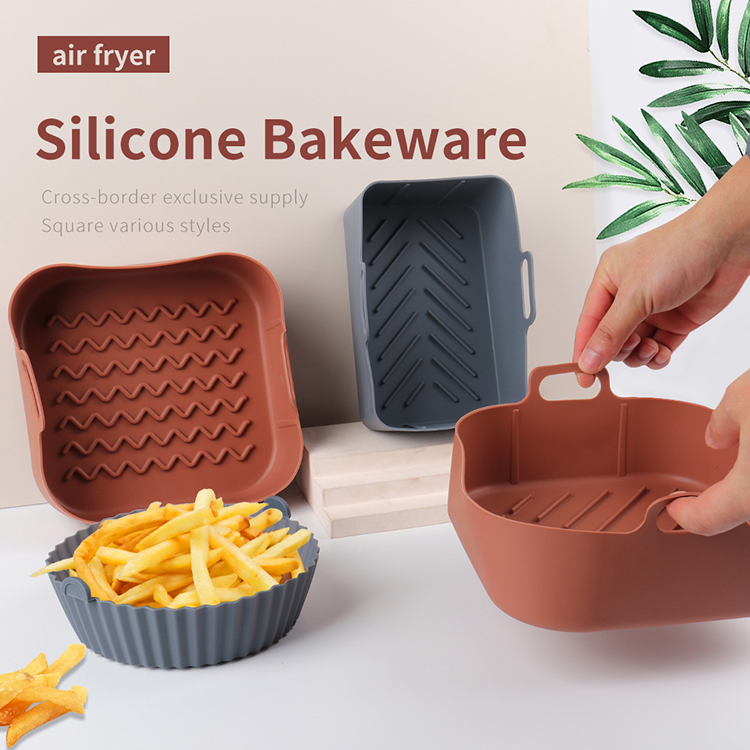 Wholesale Colorful Custom Reusable Rectangle Silicone Air Fryer