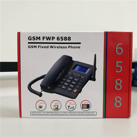 Compre Gsm/fwp único/dual Sim Gsm Teléfono Fijo Inalámbrico Gsm Con Radio  Fm y Gsm Teléfono Fijo de China por 12.6 USD