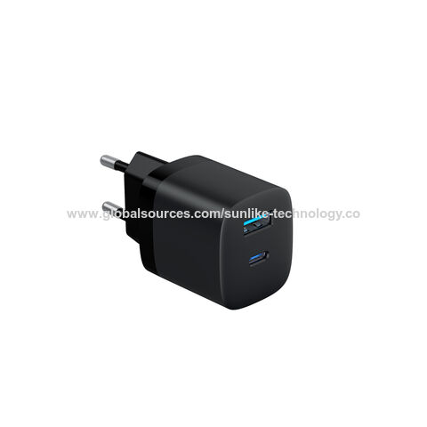  [Paquete de 2] Cargador rápido USB C de 20 W (listado ETL),  entrega de energía PD de doble puerto + cargador de pared 3.0, adaptador de  teléfono de carga rápida tipo