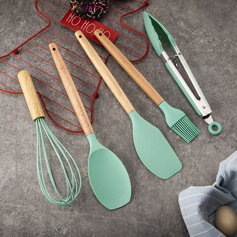 4pcs/set Silicone Baking Tools, Baking Spatula, Oil Brush, Egg Beater, Food  Tongs, Kitchen Supplies, Baking Supplies