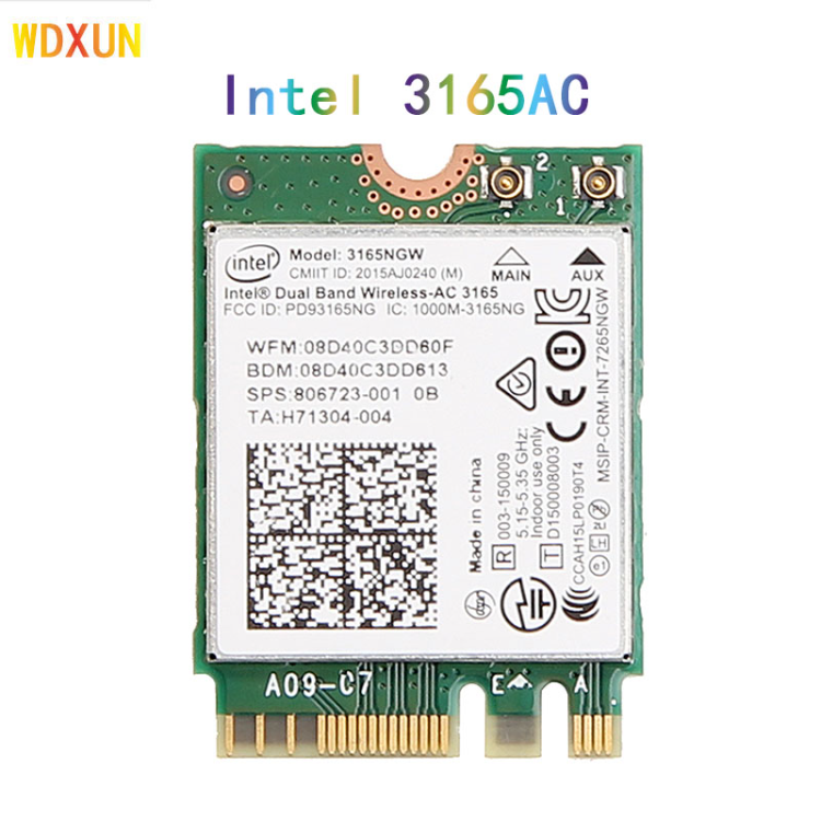 Genuine Intel 3168NGW Wireless Card – 433Mbps 802.11ac, Dual Band, Bluetooth 4.2, NGFF, For HP, Lenovo, MSI (Used, Excellent Condition)