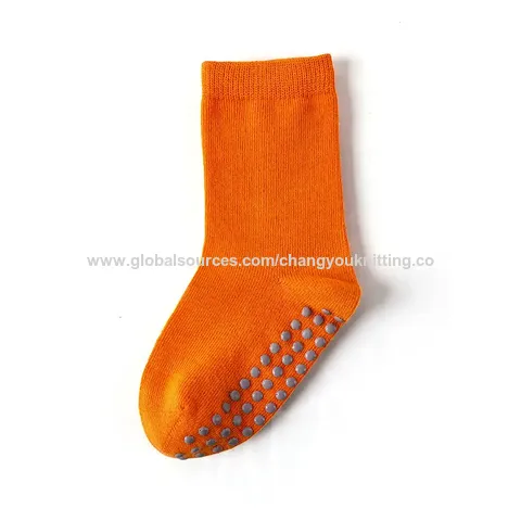 Kinder Winter Socken mit niedlichem Anime-Design, Anti-Rutsch Sohle, aus gekämmter Bio-Baumwollmischung, gestrickte Crew-Socken mit individuellem Anti-Rutsch-Grip