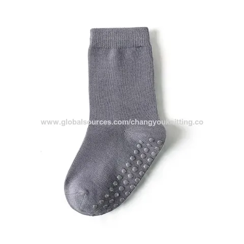 Kinder Winter Socken mit niedlichem Anime-Design, Anti-Rutsch Sohle, aus gekämmter Bio-Baumwollmischung, gestrickte Crew-Socken mit individuellem Anti-Rutsch-Grip