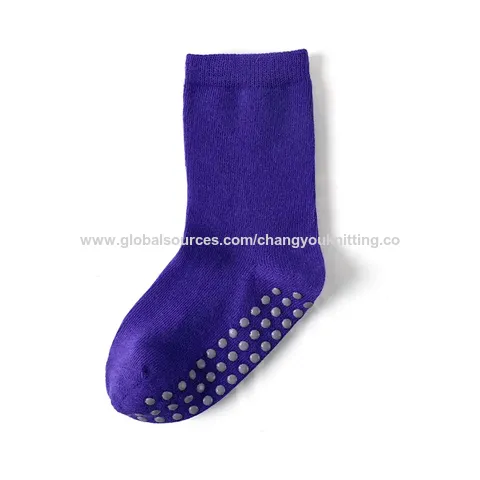 Kinder Winter Socken mit niedlichem Anime-Design, Anti-Rutsch Sohle, aus gekämmter Bio-Baumwollmischung, gestrickte Crew-Socken mit individuellem Anti-Rutsch-Grip