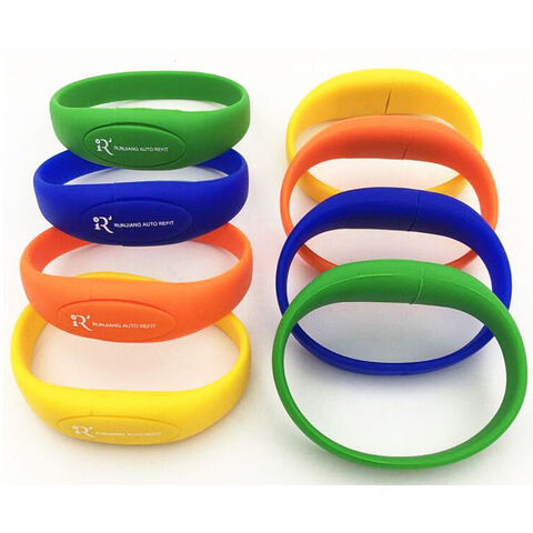 Pulseira Pen Drive 64GB USB 32GB 16GB 8GB Slap Bracelete Flash Drive 3.0 Memory Stick Disco de Silicone Portátil