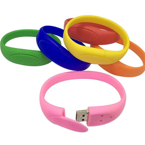 Pulseira Pen Drive 64GB USB 32GB 16GB 8GB Slap Bracelete Flash Drive 3.0 Memory Stick Disco de Silicone Portátil