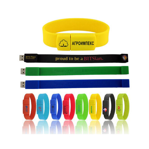 Pulseira Pen Drive 64GB USB 32GB 16GB 8GB Slap Bracelete Flash Drive 3.0 Memory Stick Disco de Silicone Portátil