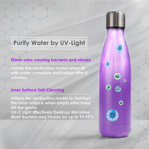 Bulk Custom Private Label UV Sterilization Reminder Smart Water Bottle