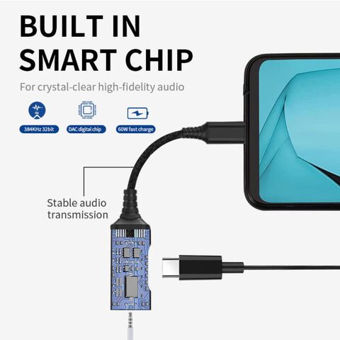 Divisor USB-C de Audio de 3,5mm - DAC - Cables y Adaptadores de