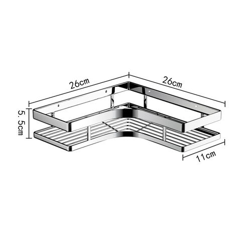Buy Wholesale China No Drilling Adhesive Bathroom Shower Organizer Corner  Shower Rack With Soap Holder & Bathroom Shelves at USD 2.1