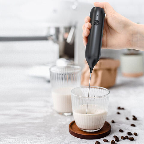 Electric Milk Frother With Double Whisk, Usb Rechargeable Milk