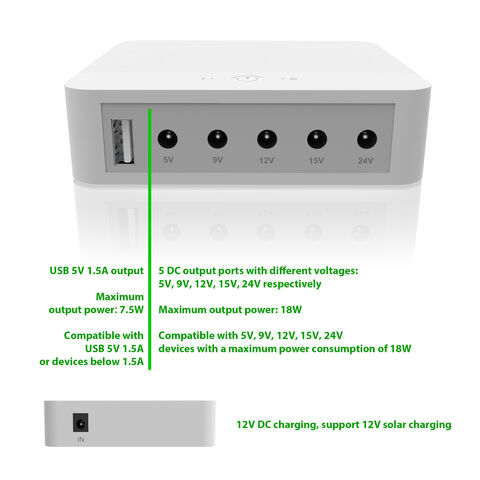 Buy Wholesale China Wgp Dc Mini Ups 6 Output Port Dc Usb 5v 1a 9v