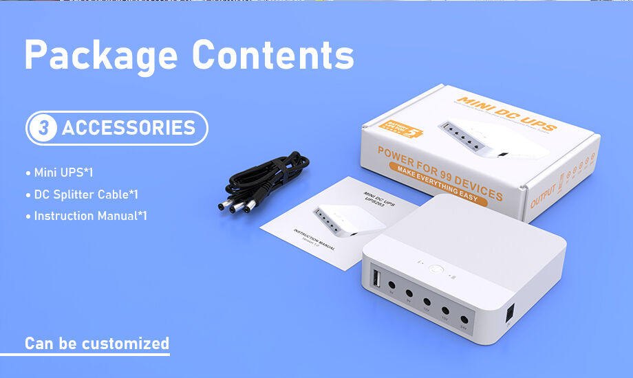 Walfront Mini UPS 20800mAh Con Uscite USB-C/DC 5V/9V/12V – Alimentatore Di Backup Per Router E Modem