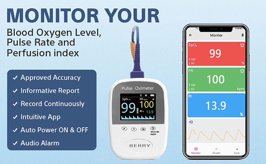 Berry Pulse Oximeter Customizable Pulse Oximeter Accurate Pulse ...
