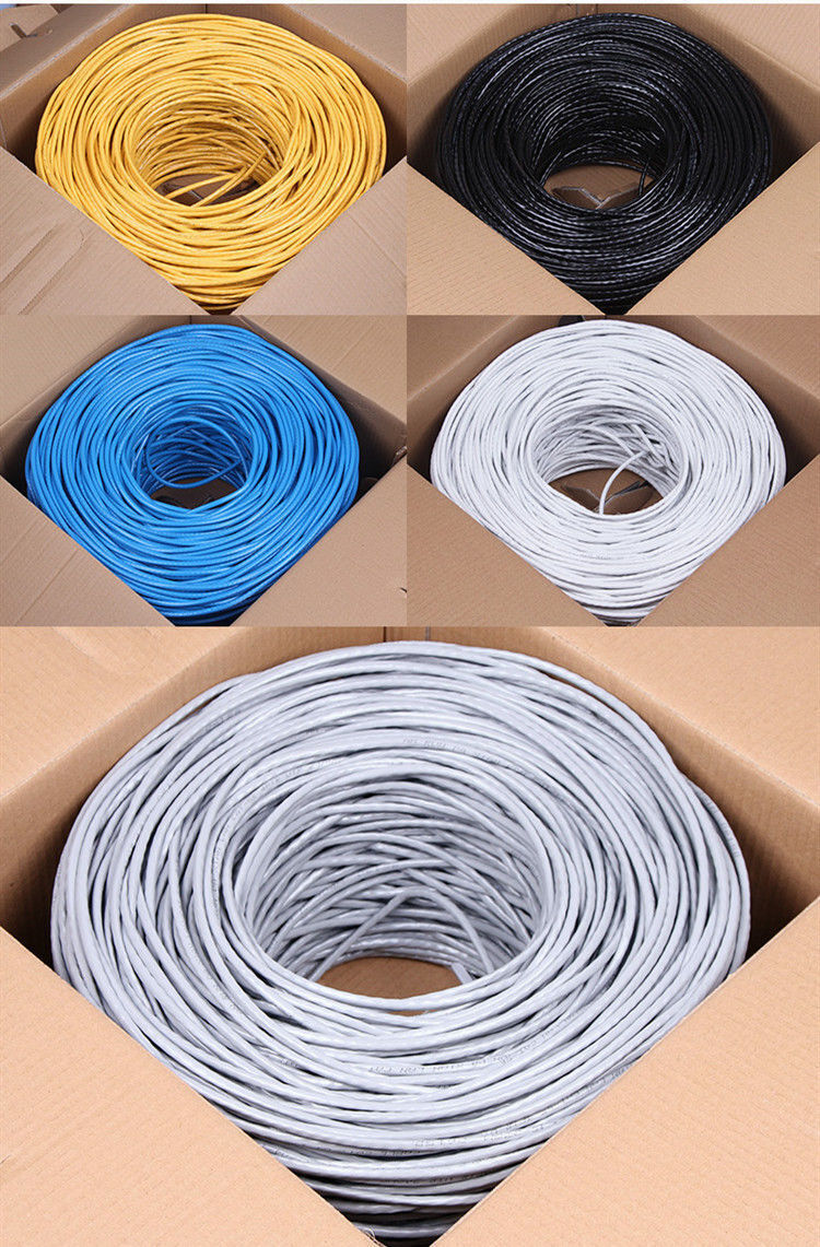 Cat6a 1000ft Cable White Solid Bare Copper 23awg 4 Pair Bulk Ethernet ...
