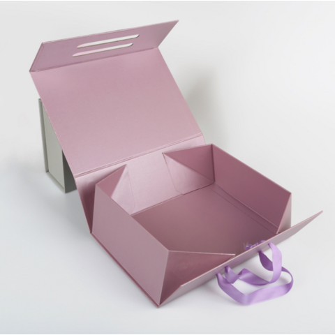 Fournisseur fabricant Boîte cadeau en papier Boîte cadeau pliante personnalisée avec ruban