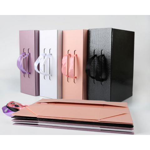 Fournisseur fabricant Boîte cadeau en papier Boîte cadeau pliante personnalisée avec ruban