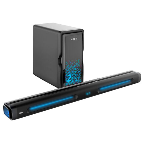 Dolby Audio 2.1CH High-Power LED-Licht True Stereo Bluetooth Soundbar mit DSP und starkem Bass