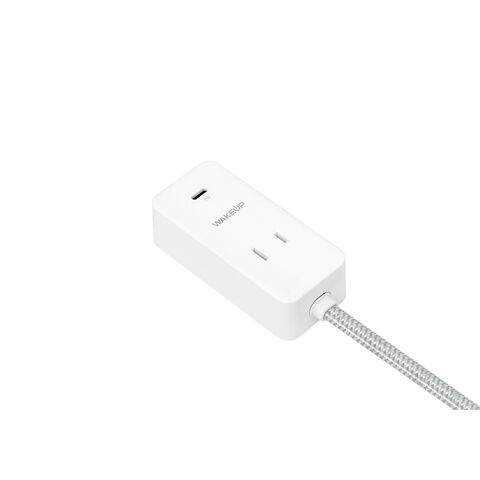 Alargador de 1 toma de CA con 1 cargador tipo C, puertos USB inteligentes y tipo C, 20 W PD