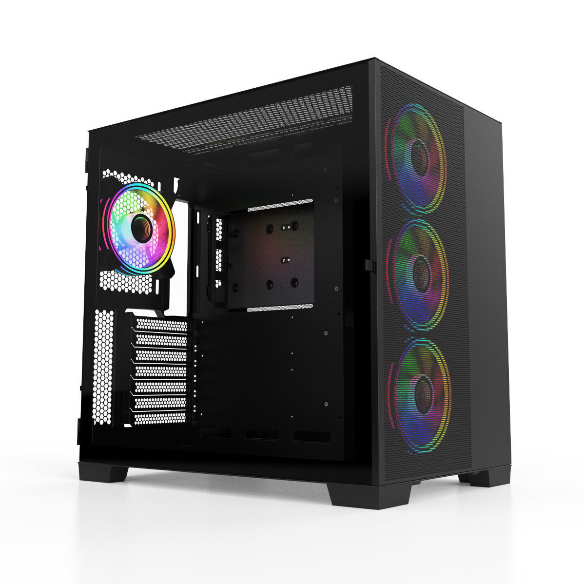 Sama 360mm Radiator Atx Case Tempered Glass Case Computer Oem Double ...