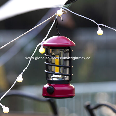 Nouvelle Lampe Suspendue COB 3*AA Batterie Rétro Lampe de Camping Vintage Portable LED Tente Lanterne de Camping Extérieure