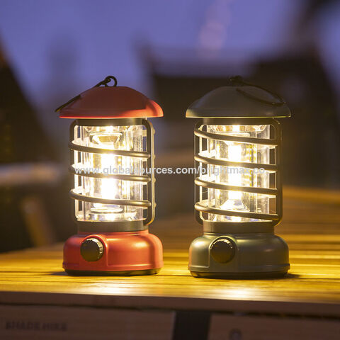 Nouvelle Lampe Suspendue COB 3*AA Batterie Rétro Lampe de Camping Vintage Portable LED Tente Lanterne de Camping Extérieure